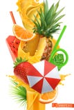 Éclaboussure de jus et des fruits tropicaux doux Vecteur du cocktail 3d d'été illustration de vecteur Éclaboussure de jus et des fruits tropicaux doux Vecteur du cocktail 3d d'été illustration de vecteur
