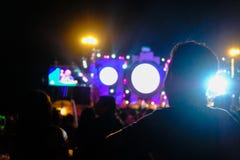 Éclairage Defocused de concert de divertissement sur l'étape, disco brouillée photos stock Éclairage Defocused de concert de divertissement sur l'étape, disco brouillée photos stock
