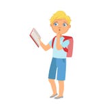 Écolier avec la lecture debout de sac à dos un livre, une partie d'enfants aimant lire la série d'illustrations de vecteur illustration de vecteur Écolier avec la lecture debout de sac à dos un livre, une partie d'enfants aimant lire la série d'illustrations de vecteur illustration de vecteur