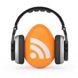 Écouteurs au-dessus de Podcast Logo Icon de RSS rendu 3d Illustration Libre de Droits Écouteurs au-dessus de Podcast Logo Icon de RSS rendu 3d Illustration Libre de Droits