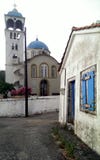 Église dans le village d'Exoghi, Ithaca, Grèce photos stock Église dans le village d'Exoghi, Ithaca, Grèce photos stock
