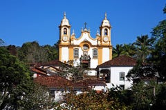Église de Matriz De Santo Antonio des gerais Brésil de la Minas de tiradentes Photographie stock libre de droits Église de Matriz De Santo Antonio des gerais Brésil de la Minas de tiradentes Photographie stock libre de droits