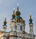Église du `s de rue Andrew, Kiev, Ukraine photo stock Église du `s de rue Andrew, Kiev, Ukraine photo stock