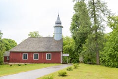Église en bois rouge image stock Église en bois rouge image stock