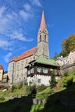 Église paroissiale dans mauvais Gastein, Autriche photographie stock Église paroissiale dans mauvais Gastein, Autriche photographie stock