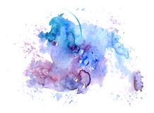 Égouttements bleu-rouges de tache d'aquarelle lumineuse Illustration abstraite sur un fond blanc Bannière pour le texte, élément Photo stock Égouttements bleu-rouges de tache d'aquarelle lumineuse Illustration abstraite sur un fond blanc Bannière pour le texte, élément Photo stock