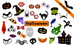 Éléments de conception de Halloween pour des appui verticaux de partie illustration de vecteur Éléments de conception de Halloween pour des appui verticaux de partie illustration de vecteur
