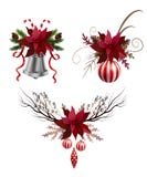 Éléments de Noël pour vos conceptions illustration de vecteur Éléments de Noël pour vos conceptions illustration de vecteur