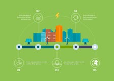 Éléments infographic d'illustration d'écologie plats illustration stock Éléments infographic d'illustration d'écologie plats illustration stock