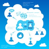 Éléments infographic de conception de réseau social Éléments infographic de conception de réseau social