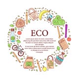 Éléments tirés par la main de la vie de rebut nulle dans le vecteur Type d'Eco aucun plastique disparaissent le vert illustration de vecteur Éléments tirés par la main de la vie de rebut nulle dans le vecteur Type d'Eco aucun plastique disparaissent le vert illustration de vecteur