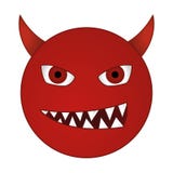 Émoticône de sourire de diable/grimacerie du smiley rouge de démon - dirigez l'emoji illustration libre de droits Émoticône de sourire de diable/grimacerie du smiley rouge de démon - dirigez l'emoji illustration libre de droits