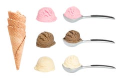 Épuisettes de crême glacée photos stock Épuisettes de crême glacée photos stock