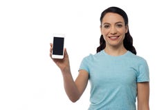 ¡Éste es mi nuevo teléfono elegante! foto de archivo ¡Éste es mi nuevo teléfono elegante! foto de archivo
