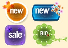 Étiquettes colorées brillantes illustration stock Étiquettes colorées brillantes illustration stock