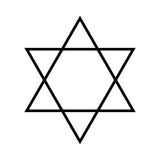 Étoile de David Signe de Hexagram Symbole d'identité et de judaïsme juifs Illustration noire mince plate simple illustration de vecteur Étoile de David Signe de Hexagram Symbole d'identité et de judaïsme juifs Illustration noire mince plate simple illustration de vecteur