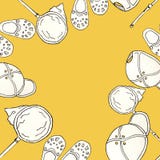 Été de modèle réglé sur le fond coloré Mod?le pour le textile, papier illustration stock Été de modèle réglé sur le fond coloré Mod?le pour le textile, papier illustration stock