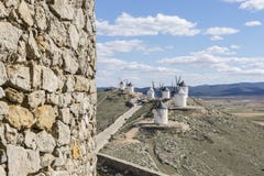 été, forteresse et château de Consuegra à Toledo, Espagne medie Photo stock été, forteresse et château de Consuegra à Toledo, Espagne medie Photo stock