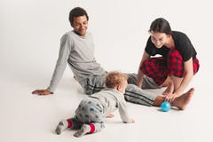 Één gelukkige familie stock afbeelding Één gelukkige familie stock afbeelding
