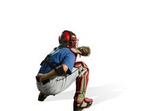 Één het Kaukasische die de speler van het mensenhonkbal spelen in studiosilhouet op witte achtergrond wordt geïsoleerd stock afbeelding Één het Kaukasische die de speler van het mensenhonkbal spelen in studiosilhouet op witte achtergrond wordt geïsoleerd stock afbeelding