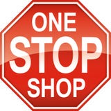 Één Symbool van het Teken van de Winkel van het Einde Stock Foto's Één Symbool van het Teken van de Winkel van het Einde Stock Foto's
