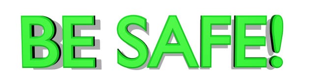 ÊTRE SÛR ! 3D textotent dans vert clair sur le fond blanc illustration libre de droits ÊTRE SÛR ! 3D textotent dans vert clair sur le fond blanc illustration libre de droits