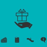 Ícone atual do presente horizontalmente ilustração royalty free Ícone atual do presente horizontalmente ilustração royalty free