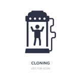 ícone clonando no fundo branco Ilustração simples do elemento do conceito futuro da tecnologia ilustração do vetor ícone clonando no fundo branco Ilustração simples do elemento do conceito futuro da tecnologia ilustração do vetor