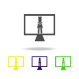 ícone colorido do refém video Elemento da ilustração dos elementos do terrorismo Sinais e ícone para Web site, Web d da coleção d ilustração do vetor ícone colorido do refém video Elemento da ilustração dos elementos do terrorismo Sinais e ícone para Web site, Web d da coleção d ilustração do vetor
