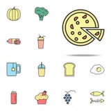 ícone colorido pizza Grupo universal dos ícones do alimento para a Web e o móbil ilustração stock ícone colorido pizza Grupo universal dos ícones do alimento para a Web e o móbil ilustração stock