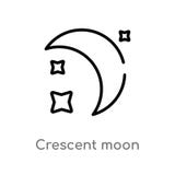 ícone crescente do vetor da lua do esboço linha simples preta isolada ilustração do elemento do conceito da astronomia Curso edit ilustração do vetor ícone crescente do vetor da lua do esboço linha simples preta isolada ilustração do elemento do conceito da astronomia Curso edit ilustração do vetor