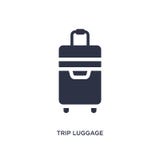 ícone da bagagem da viagem no fundo branco Ilustração simples do elemento do conceito do terminal de aeroporto ilustração do vetor ícone da bagagem da viagem no fundo branco Ilustração simples do elemento do conceito do terminal de aeroporto ilustração do vetor