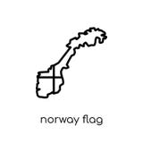 Ícone da bandeira de Noruega ilustração do vetor Ícone da bandeira de Noruega ilustração do vetor