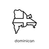 Ícone da bandeira da República Dominicana ilustração stock Ícone da bandeira da República Dominicana ilustração stock