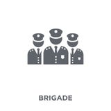 ícone da brigada da coleção do exército ilustração royalty free ícone da brigada da coleção do exército ilustração royalty free