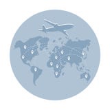 Ícone da carga aérea ilustração royalty free Ícone da carga aérea ilustração royalty free