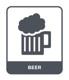 ícone da cerveja no estilo na moda do projeto Ícone da cerveja isolado no fundo branco símbolo liso simples e moderno do ícone do ilustração royalty free ícone da cerveja no estilo na moda do projeto Ícone da cerveja isolado no fundo branco símbolo liso simples e moderno do ícone do ilustração royalty free