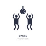 ícone da dança no fundo branco Ilustração simples do elemento do entretenimento e do conceito da arcada ilustração royalty free ícone da dança no fundo branco Ilustração simples do elemento do entretenimento e do conceito da arcada ilustração royalty free