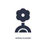 ícone da flor da mola no fundo branco Ilustração simples do elemento do conceito de cultivo e de jardinagem da agricultura ilustração stock ícone da flor da mola no fundo branco Ilustração simples do elemento do conceito de cultivo e de jardinagem da agricultura ilustração stock