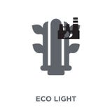 Ícone da luz de Eco da coleção da ecologia ilustração do vetor Ícone da luz de Eco da coleção da ecologia ilustração do vetor