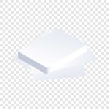 Ícone da pilha de papel, estilo isométrico ilustração do vetor Ícone da pilha de papel, estilo isométrico ilustração do vetor