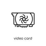 Ícone da placa de vídeo ilustração royalty free Ícone da placa de vídeo ilustração royalty free