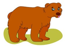 Ícone da Web do urso marrom A ilustração do vetor, um grande urso selvagem está sorrindo ilustração royalty free Ícone da Web do urso marrom A ilustração do vetor, um grande urso selvagem está sorrindo ilustração royalty free