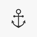Ícone da âncora, navio, barco, embarcação, ofício, barca, arca ilustração royalty free Ícone da âncora, navio, barco, embarcação, ofício, barca, arca ilustração royalty free