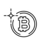 Ícone de Bitcoin ilustração stock Ícone de Bitcoin ilustração stock