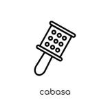 Ícone de Cabasa da coleção da música ilustração royalty free Ícone de Cabasa da coleção da música ilustração royalty free