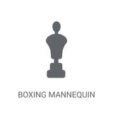 Ícone de encaixotamento do manequim Conceito de encaixotamento na moda do logotipo do manequim em w ilustração stock Ícone de encaixotamento do manequim Conceito de encaixotamento na moda do logotipo do manequim em w ilustração stock