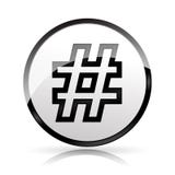 Ícone de Hashtag no fundo branco ilustração do vetor Ícone de Hashtag no fundo branco ilustração do vetor