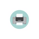 Ícone de impressora escritório Fundo branco Ilustração do vetor Eps 10 ilustração stock Ícone de impressora escritório Fundo branco Ilustração do vetor Eps 10 ilustração stock
