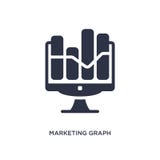 ícone de mercado do gráfico no fundo branco Ilustração simples do elemento do conceito de mercado ilustração stock ícone de mercado do gráfico no fundo branco Ilustração simples do elemento do conceito de mercado ilustração stock